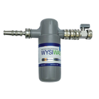 Wysiwash® Sanitizing System,"Gray canister with metal hose connectors and shutoff valve"