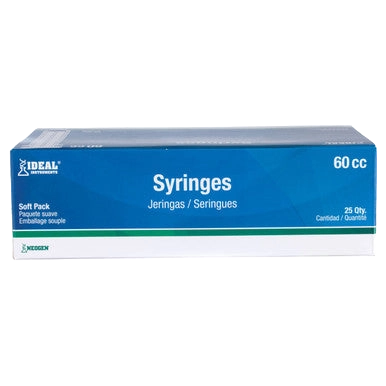 Large Syringes without Needles,"Blue soft pack syringe box"