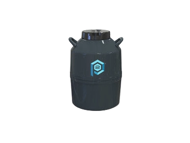 CCF35V Cryogenic Canister Freezer,"Black cylindrical canister freezer with side handles and lid"