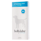 BellyLabs® Canine Pregnancy Test,"Blue and white test kit box with dog silhouette"