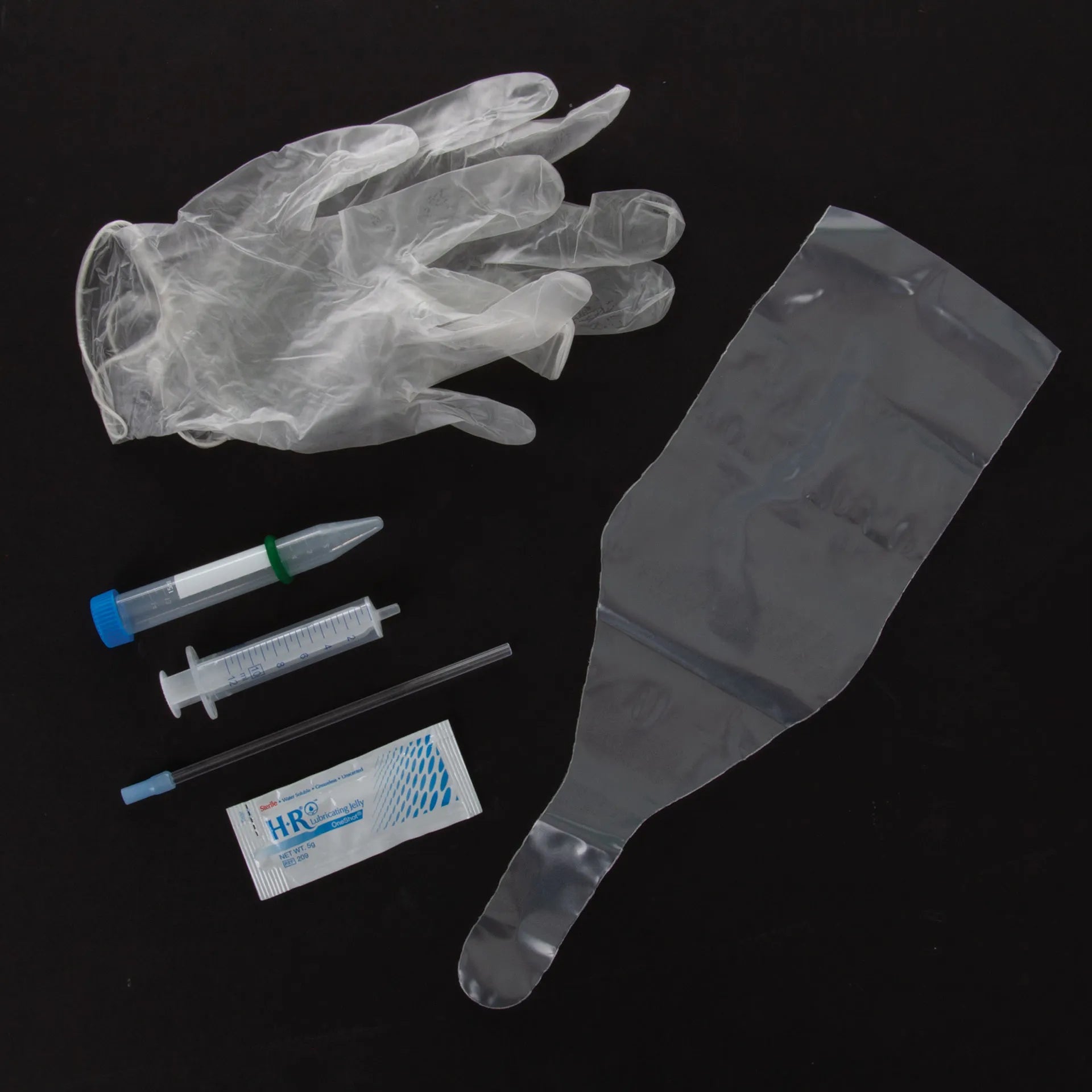 "Canine Collection Kit with Collection Cone & 6"" Pipette","Collection kit with glove, syringe, pipette tube, lubricant packet, and clear cone"