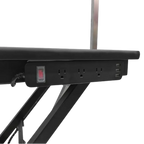 "50"" Dog Grooming 908 Electric Table without Drawer by Waggz","Close-up of table edge with power outlets and switch"