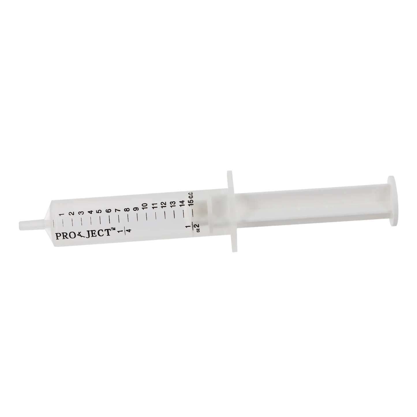 Semen Safe All Plastic Sterile Syringes Luer Slip Tip,"Clear plastic syringe with luer slip tip, side view"