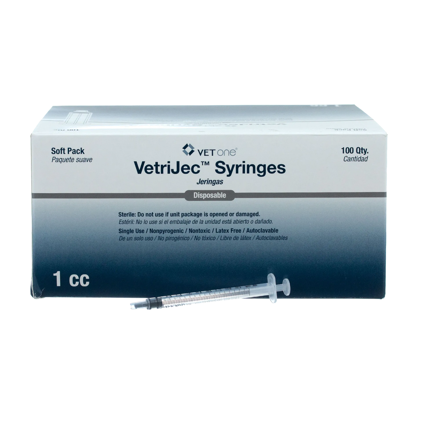 Small Syringes without Needles,"Box of small syringes with one clear syringe in front"