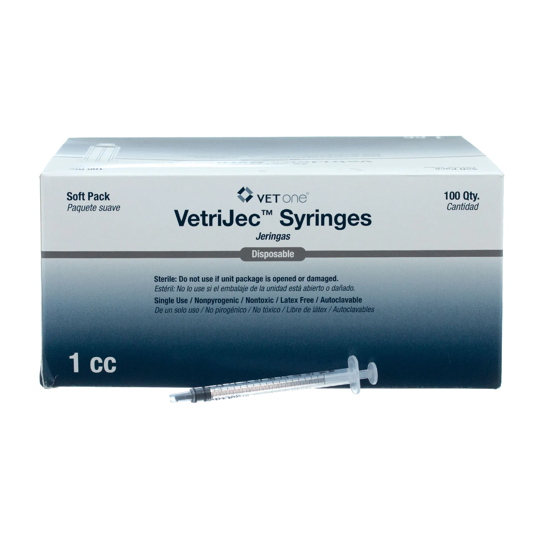 Small Syringes without Needles,"Box of small syringes with one clear syringe in front"
