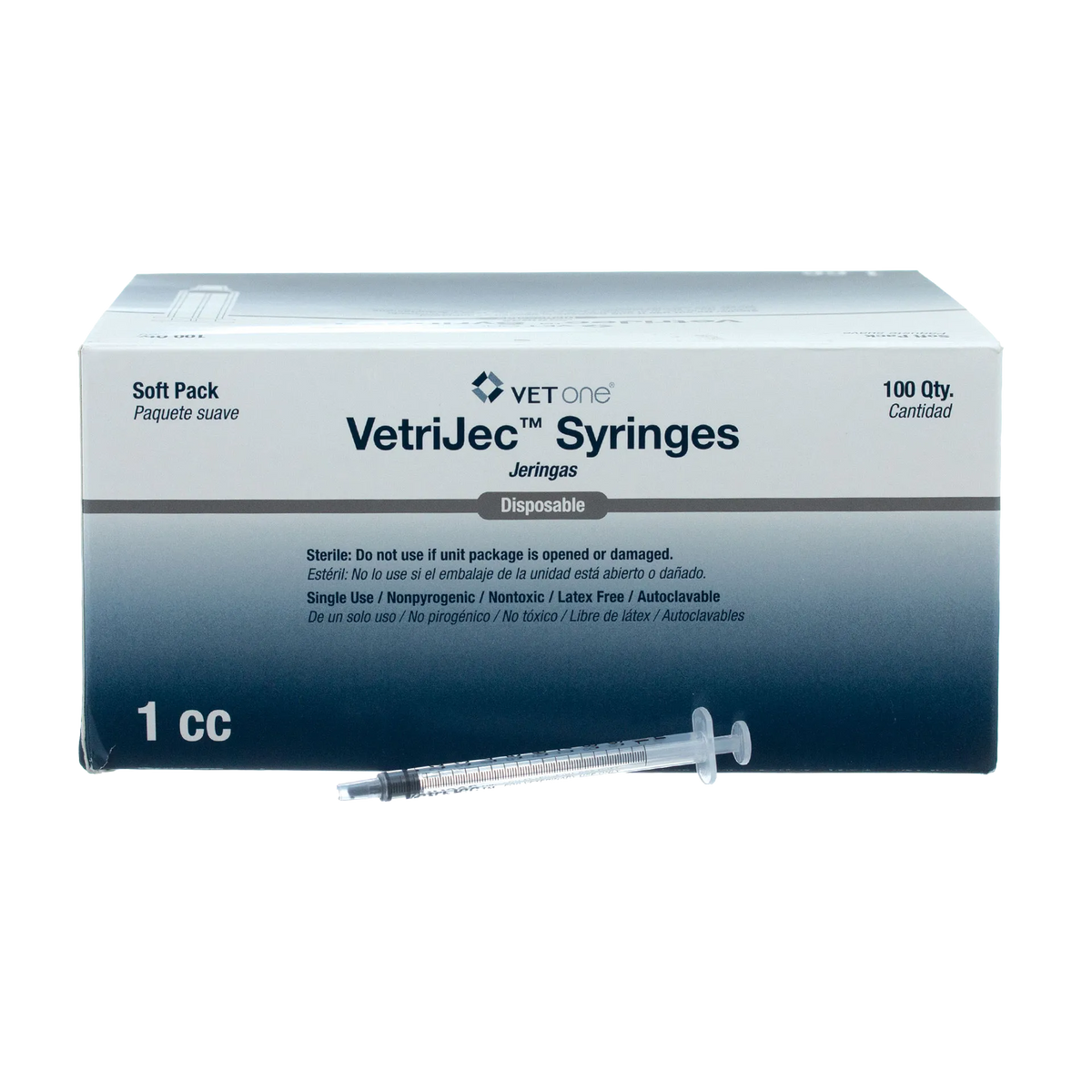 Small Syringes without Needles,"Box of small syringes with one clear syringe in front"