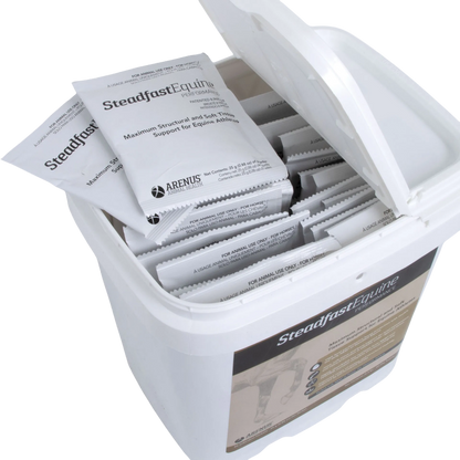 Steadfast® Equine Performance,"Open white tub with individual foil packets"