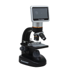 Celestron TetraView LCD Digital Microscope,"Black digital microscope with LCD screen and stage"