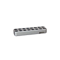 16 X 1.5 ml microtubes,"Silver metal rack with 16 circular tube slots"