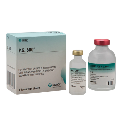 P.G. 600®,"Box with two labeled vials, including diluent vial"
