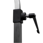 "44"" Dog Grooming Drying Electric Table without Drawer with Caster by Waggz","Black adjustment clamp with lever on metal support bar"
