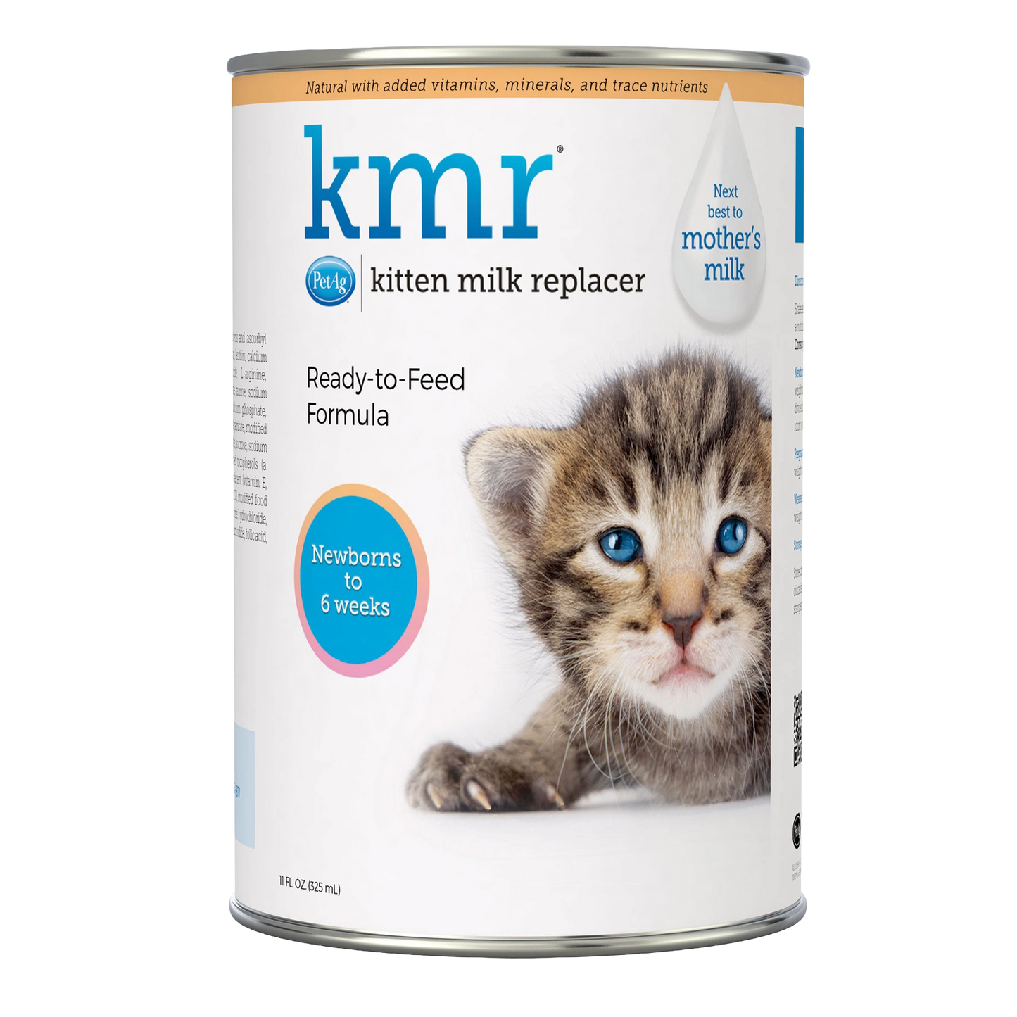 KMR®,"Front view of canned kitten milk replacer with kitten image"
