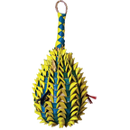 Pineapple Pinata Foraging Toy,"Yellow and blue pineapple-shaped hanging toy"