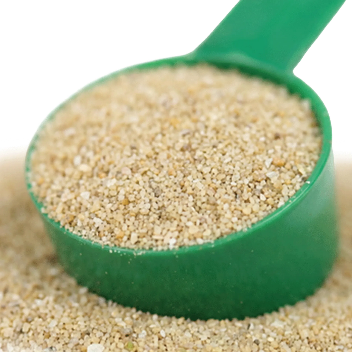 Summer Eczema,"Green scoop filled with beige granules"