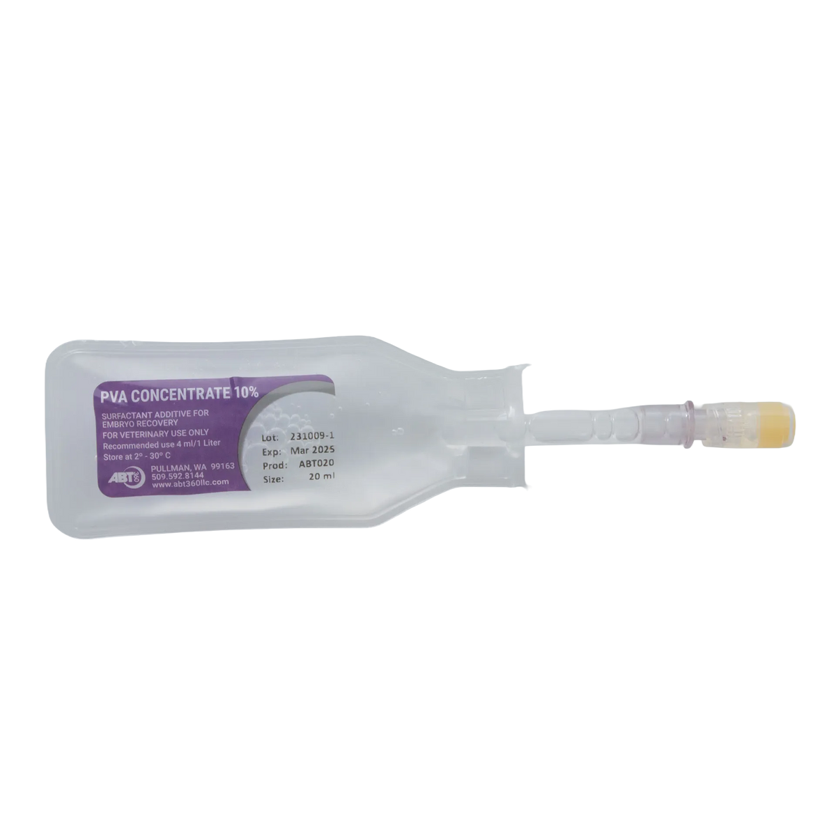 ABT PVA Concentrate,"Clear plastic vial in sealed tray with yellow cap"