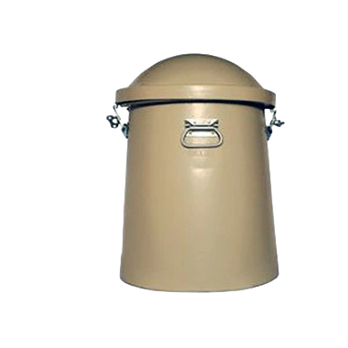 Protective Shipping Carton - Doble 11,"Beige cylindrical shipping carton with domed lid"