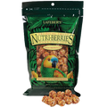 Lafeber Gourmet Tropical Fruit Nutri-Berries,"Green bird food bag with fruit-and-seed clusters in front"