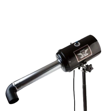 Top Gun Stand Dryer Variable Speed,"Black stand dryer with angled nozzle on tripod stand"