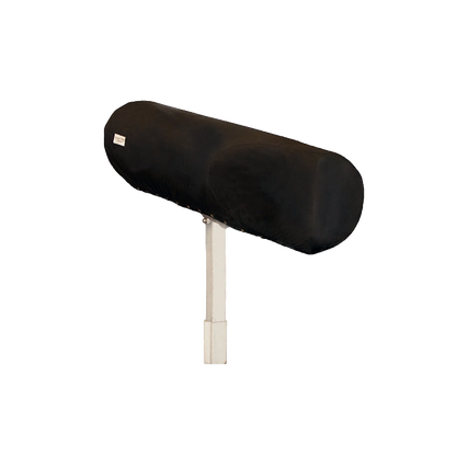 Single Leg Hydraulic Equine Breeding Phantom,"Black padded cylindrical phantom on single metal leg"