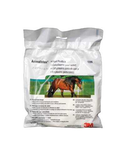 Animalintex® Treatment Poultice Pads,"White poultice pad package with horse image"