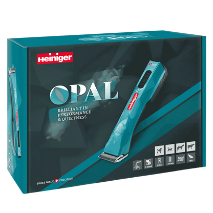 Opal Cordless Clipper and Free Blade,"Teal clipper retail box with clipper image"