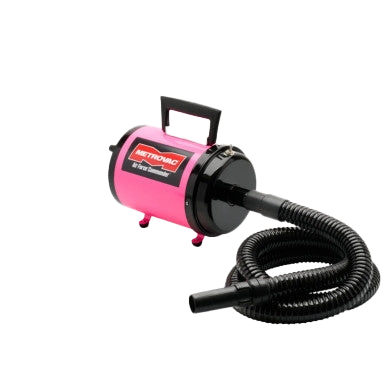 Air Force Commander Two Speed Dryer,"Pink handheld dryer with black hose and handle"