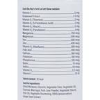 Doc Roy's® Forti Cal™,"Back label with supplement facts and ingredient list"