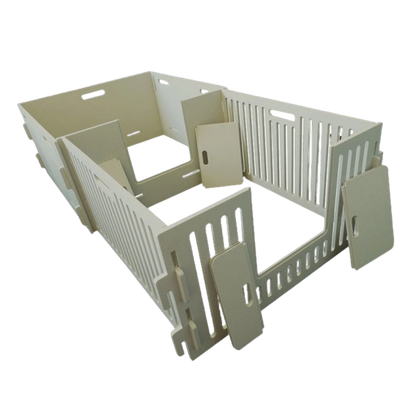 MagnaBox MagnaPen Extension,"Beige slotted plastic extension panels with inserts"