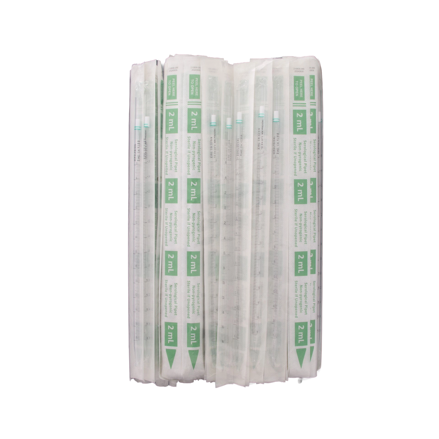 Serological Pipette, Sterile,"Bundle of individually wrapped clear pipettes"