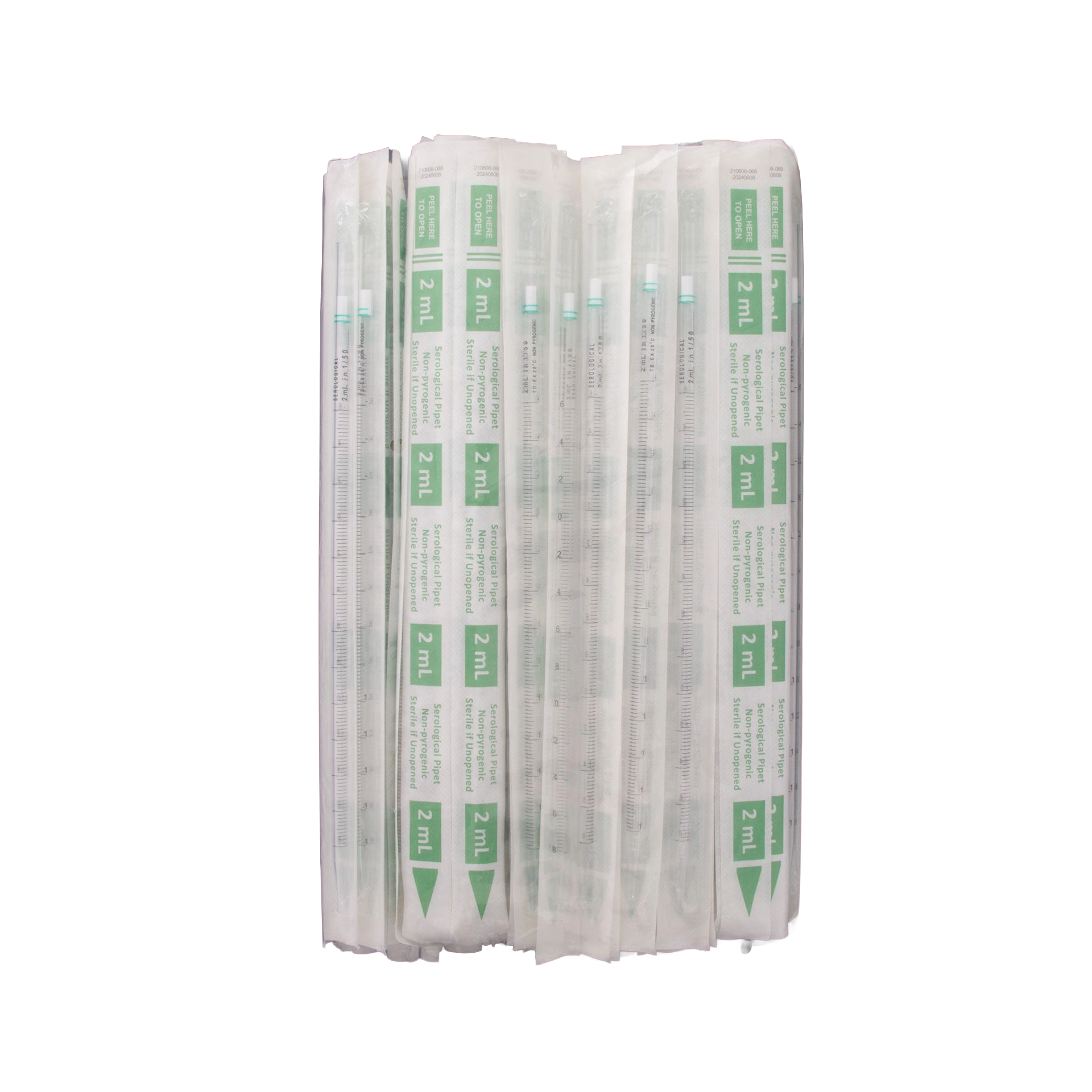 Serological Pipette, Sterile,"Bundle of individually wrapped clear pipettes"