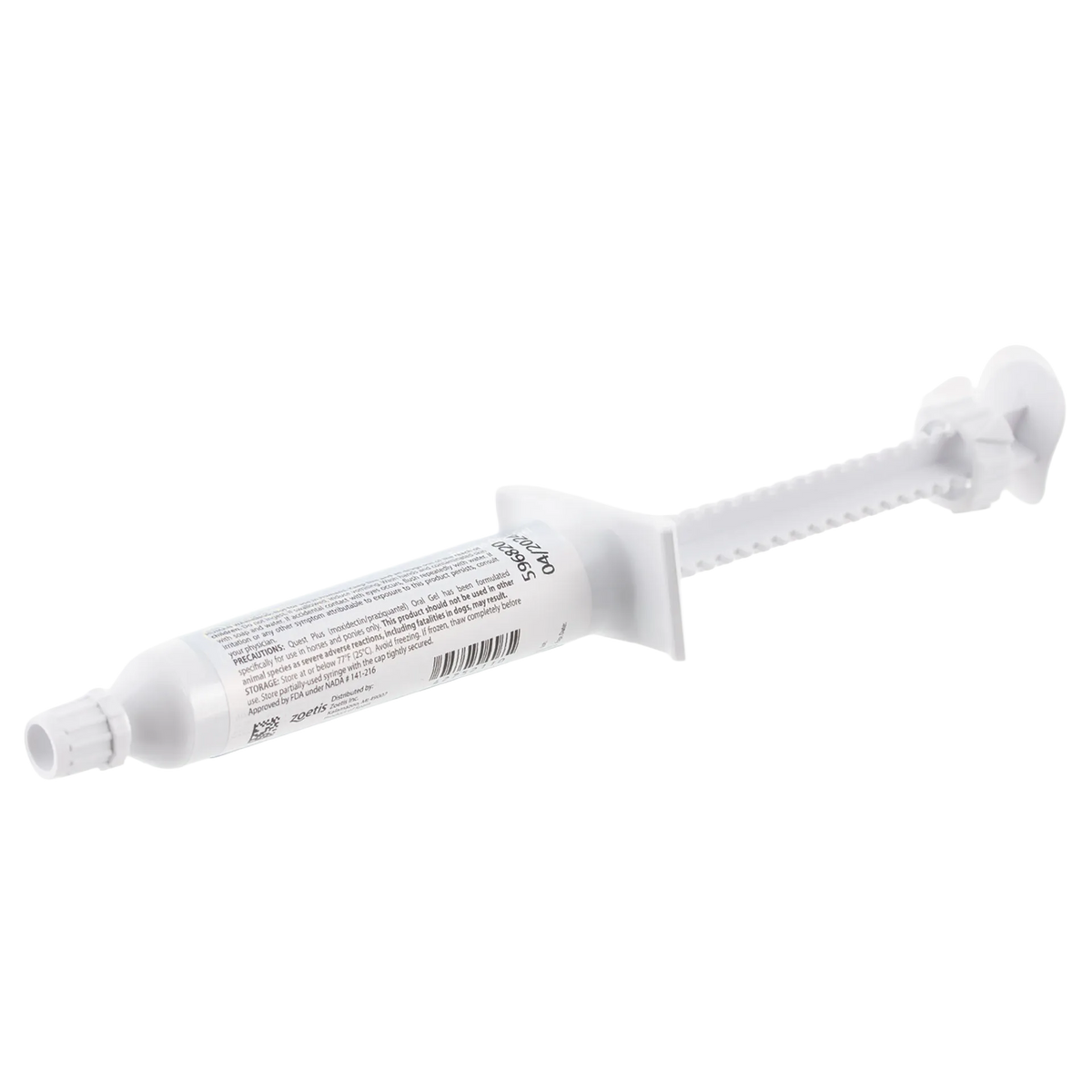 Quest® Plus Equine Oral Gel,"White oral gel syringe with capped tip and plunger"