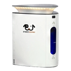 Puppywarmer® Oxygen Concentrator,"White oxygen concentrator with illuminated top tray and blue side window"