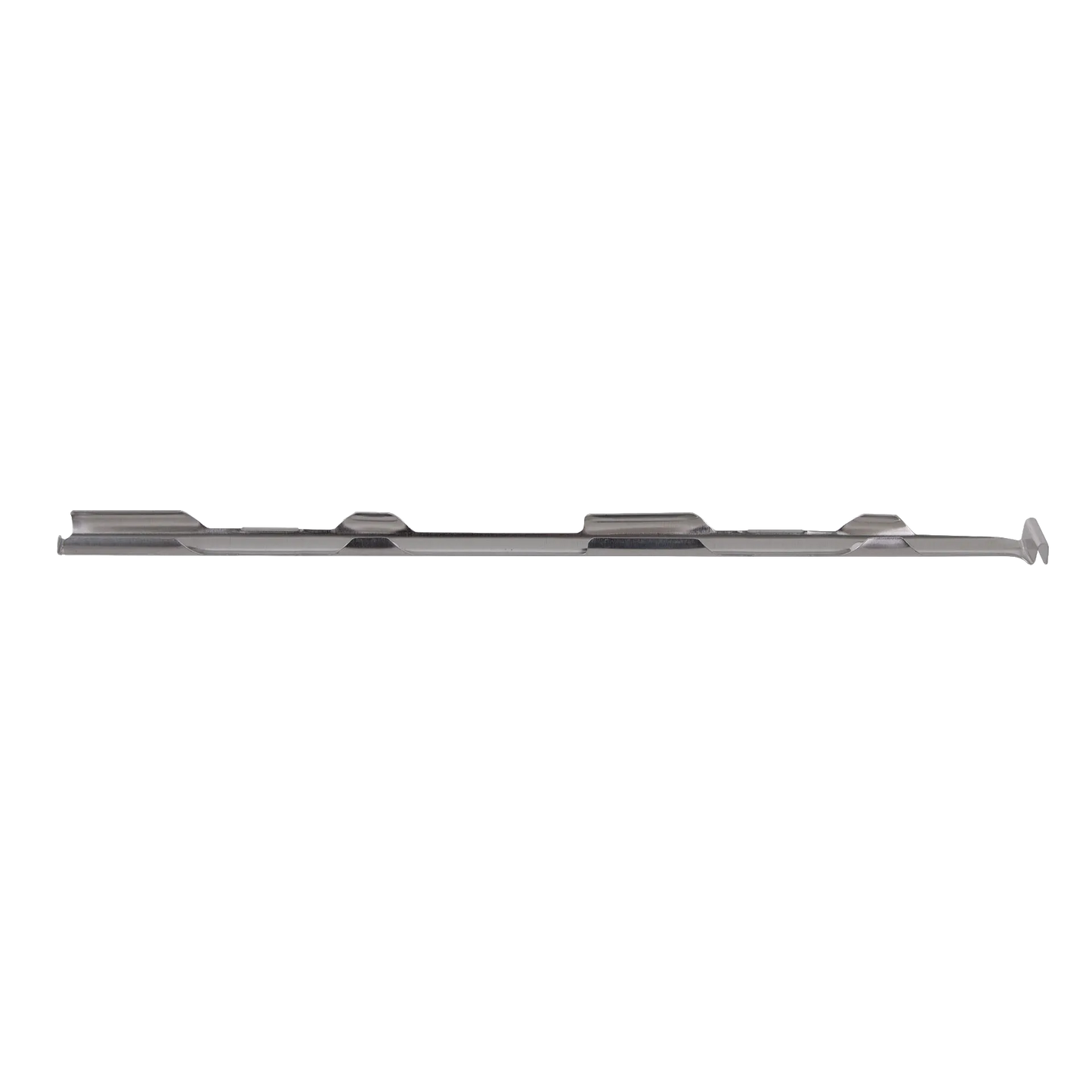 Canes,"Side view of clear cane connector strip"