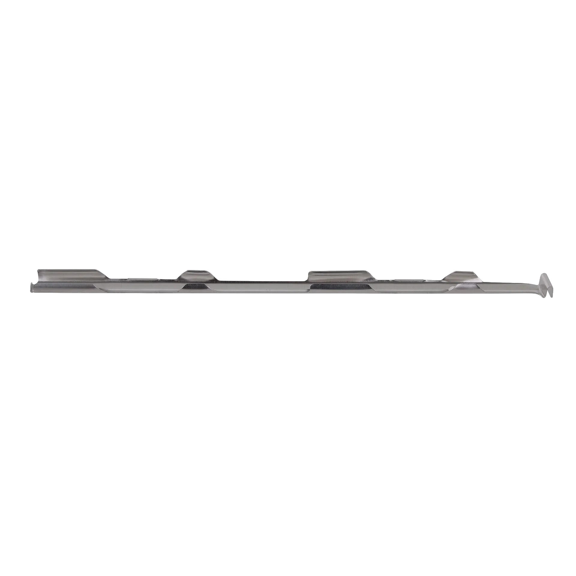 Canes,"Side view of clear cane connector strip"