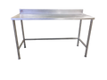 Stainless Steel Work Table,"Work table with backsplash and crossbar support"