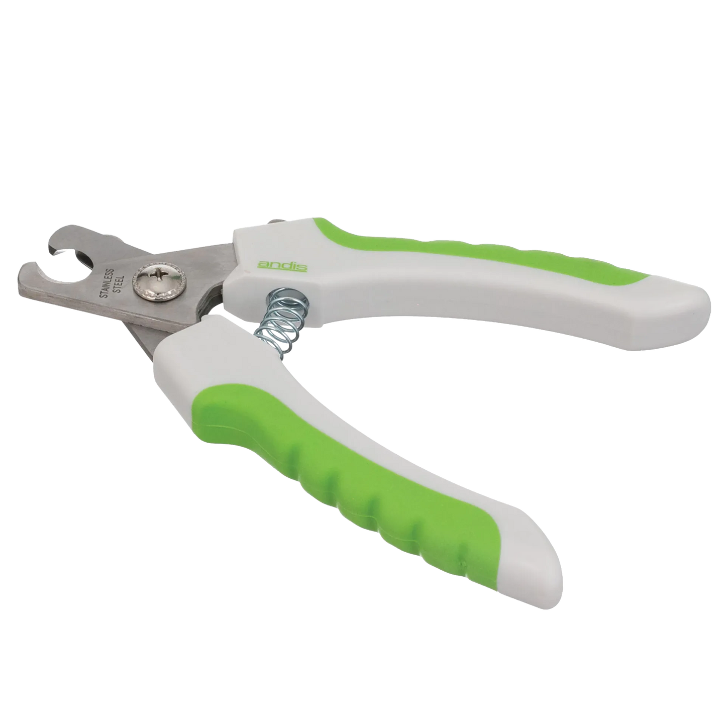 Andis® Nail Clipper,"White and green nail clipper with spring and textured grips"