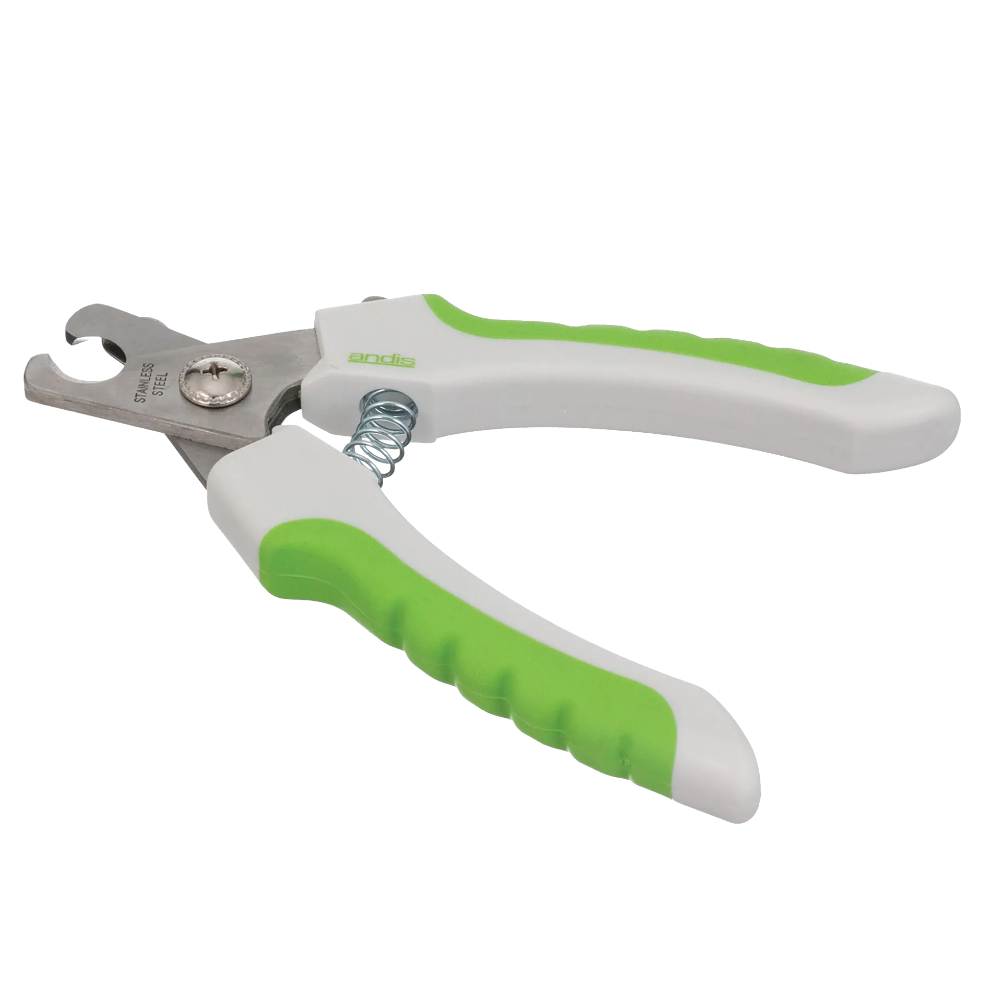 Andis® Nail Clipper,"White and green nail clipper with spring and textured grips"