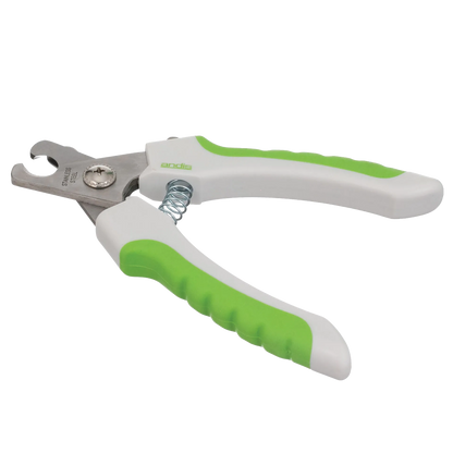 Andis® Nail Clipper,"White and green nail clipper with spring and textured grips"
