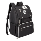 Ultimate Week Away Backpack,"Black backpack with flap closure and front zip pocket"