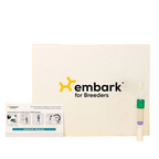 Embark® for Breeders Dog DNA Test Kit,"Swab test kit box with instruction card and sample tube"