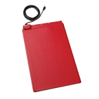 Pet Heat Mat with Rheostat,"Red rectangular heat mat with attached cord"