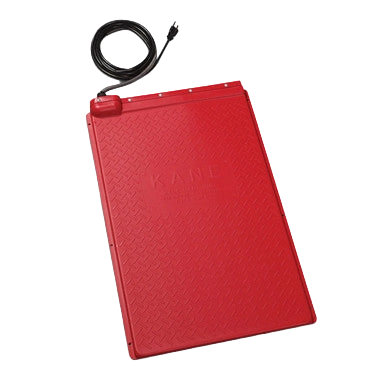 Pet Heat Mat with Rheostat,"Red rectangular heat mat with attached cord"