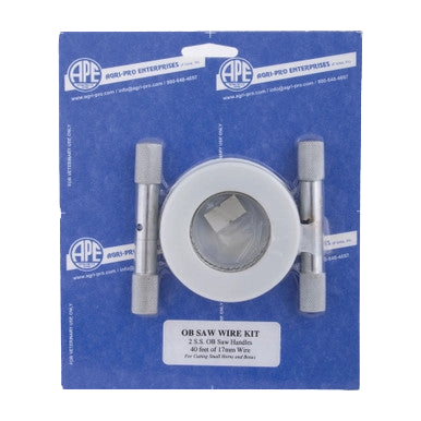 O.B. Saw,"Wire saw kit with two handles and coiled wire spool"