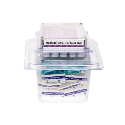 Nobivac® Intra-Trac® Oral BbPi,"Clear plastic tray with vials and 3 ml syringes"
