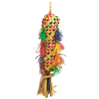 Parrot Pinata,"Woven hanging parrot with colorful feather accents"
