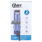 Oster® Turbo A5® 2-Speed Clippers,"Retail box with blue clipper image"