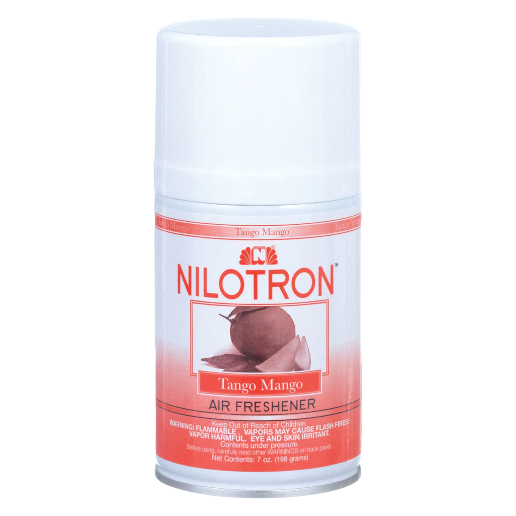 Nilodor Nilotron™ Designer Aerosols,"Aerosol can with white cap and red mango label"