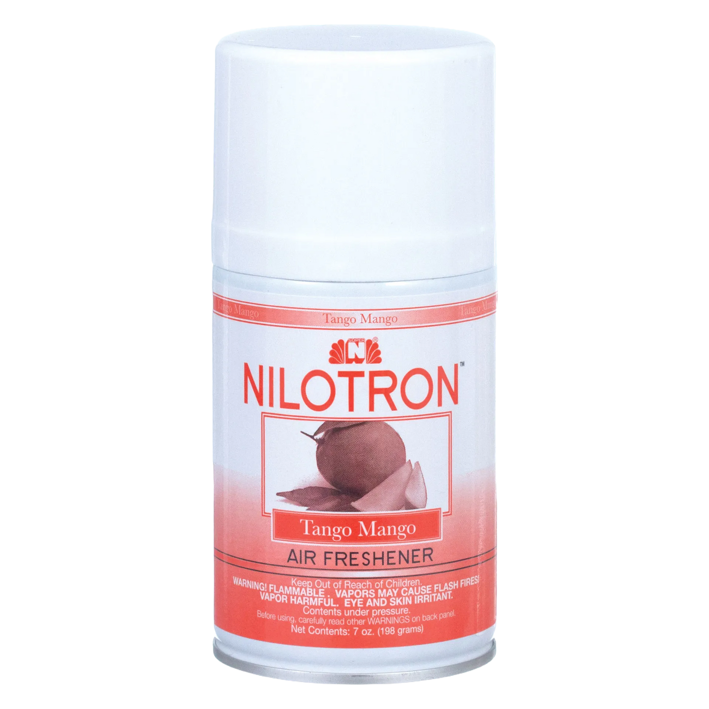 Nilodor Nilotron™ Designer Aerosols,"Aerosol can with white cap and red mango label"