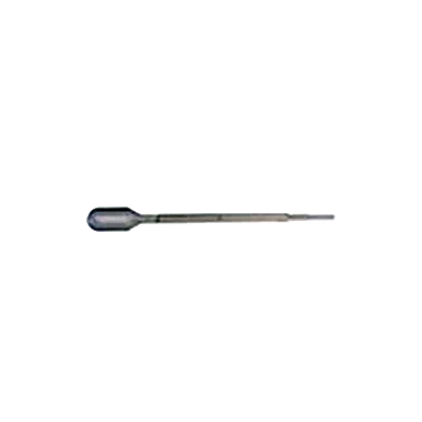 3 ml Transfer Pipettes,"Single clear transfer pipette side view"