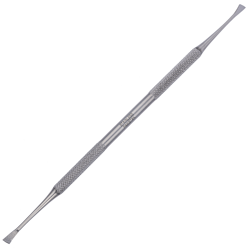 Tooth Scaler Double Ended,"Double-ended metal scaler with textured grip"